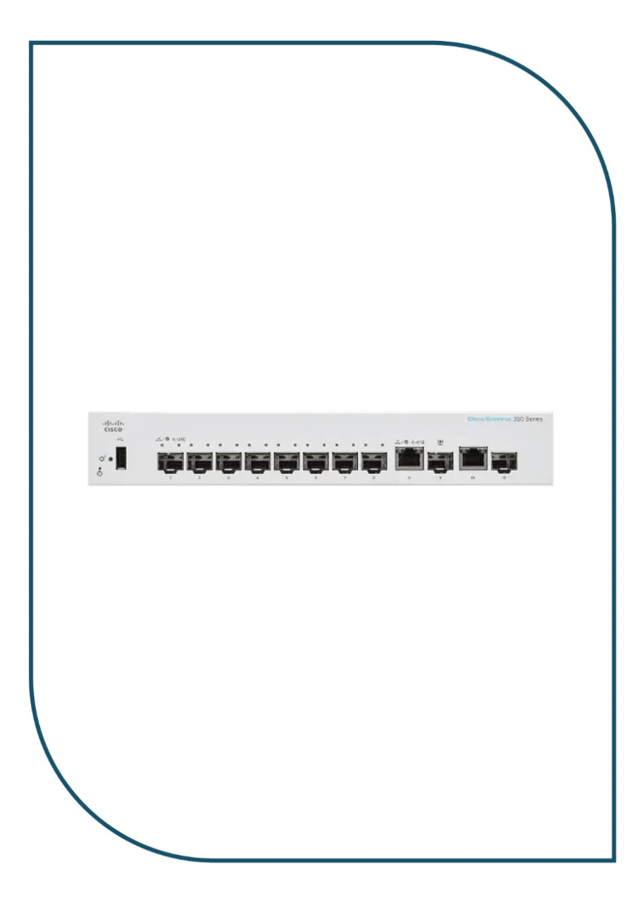 CBS350-8S-E-2G Cisco 8-port Gigabit SFP Managed Switch with 2 Gigabit