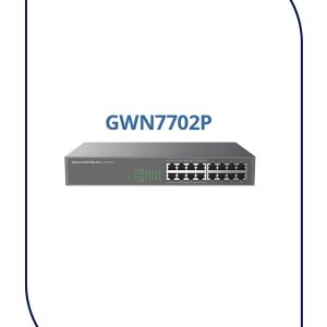 Grandstream Unmanaged Network Switch, 16x GbE RJ45, 8x PoE 802.3 af/at,(GWN7702P)