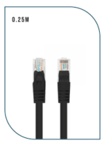 PL-PC-U6-0.25BK ProLink UNSHIELDED CAT6 PATCH CORD W/ T568B WIRING, 0.25M, LSZH BLACK