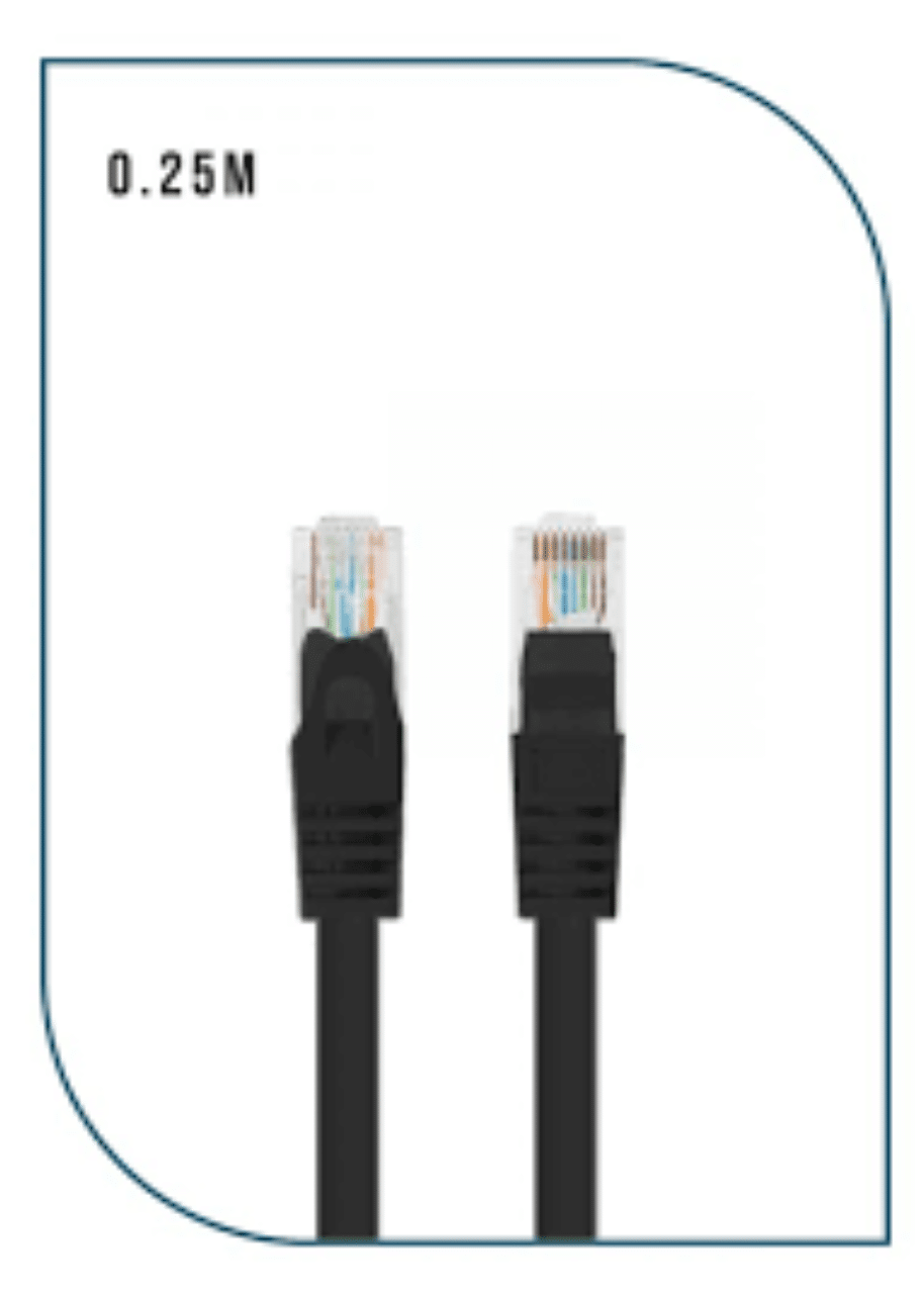 PL-PC-U6-0.25BK ProLink UNSHIELDED CAT6 PATCH CORD W/ T568B WIRING, 0.25M, LSZH BLACK
