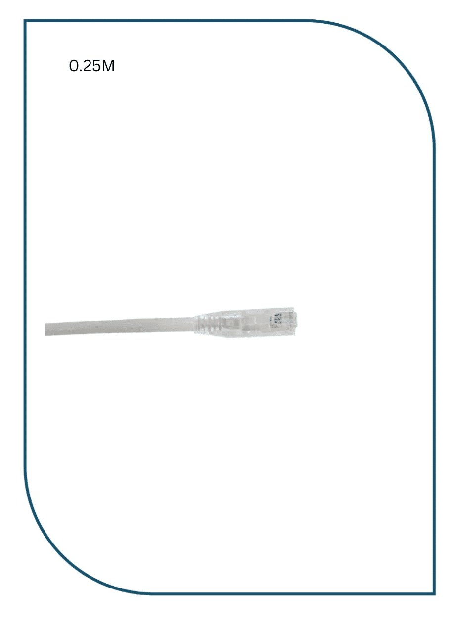 PL-PC-U6-0.25G UNSHIELDED CAT6 PATCH CORD W/ T568B WIRING, 0.25M, LSZH Grey