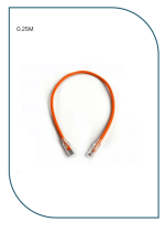 PL-PC-U6-0.25OR UNSHIELDED CAT6 PATCH CORD W/ T568B WIRING, 0.25M, LSZH Orange