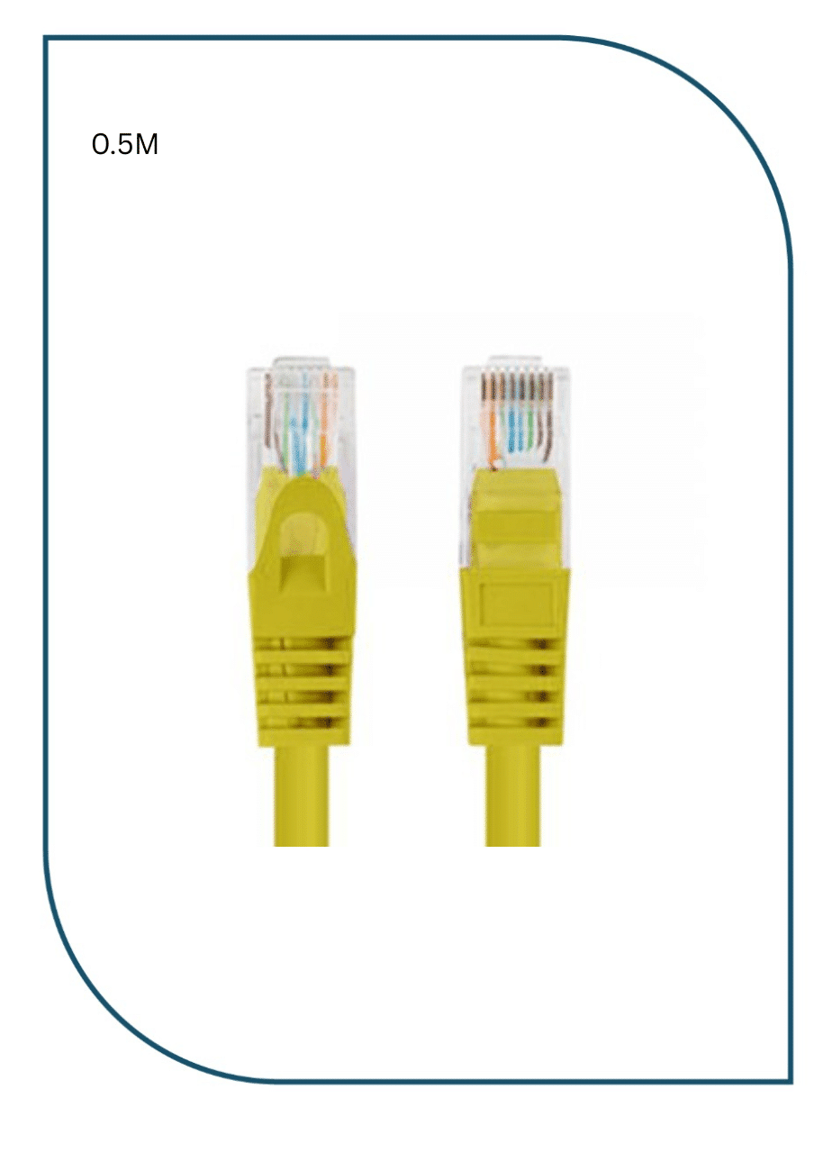 PL-PC-U6-0.5Y UNSHIELDED CAT6 PATCH CORD W/ T568B WIRING, 0.5M, LSZH Yellow