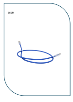 PL-PC-U6-0.5BL UNSHIELDED CAT6 PATCH CORD W/ T568B WIRING, 0.5M, LSZH Blue