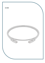 PL-PC-U6-0.5W UNSHIELDED CAT6 PATCH CORD W/ T568B WIRING, 0.5M, LSZH White