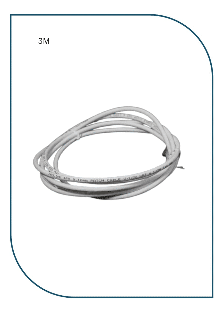 PL-PC-U6-3W UNSHIELDED CAT6 PATCH CORD W/ T568B WIRING, 3M, LSZH White