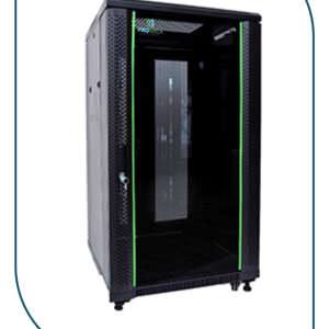 ProRack 18U 600*600 Standing network rack with glass door, 1 fan, 1 shelf and 1 PDU 8 outlet (PR-FG6618)
