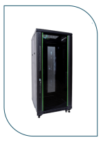 ProRack 22U 600*600Standing network rack with glass door, 1 fan, 1 shelf and 1 PDU 8 outlet (PR-FG6622)