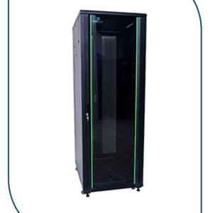 ProRack 27U 600*600Standing network rack with glass door, 2 fans, 1 shelf and 1 PDU 8 outlet (PR-FG6627)