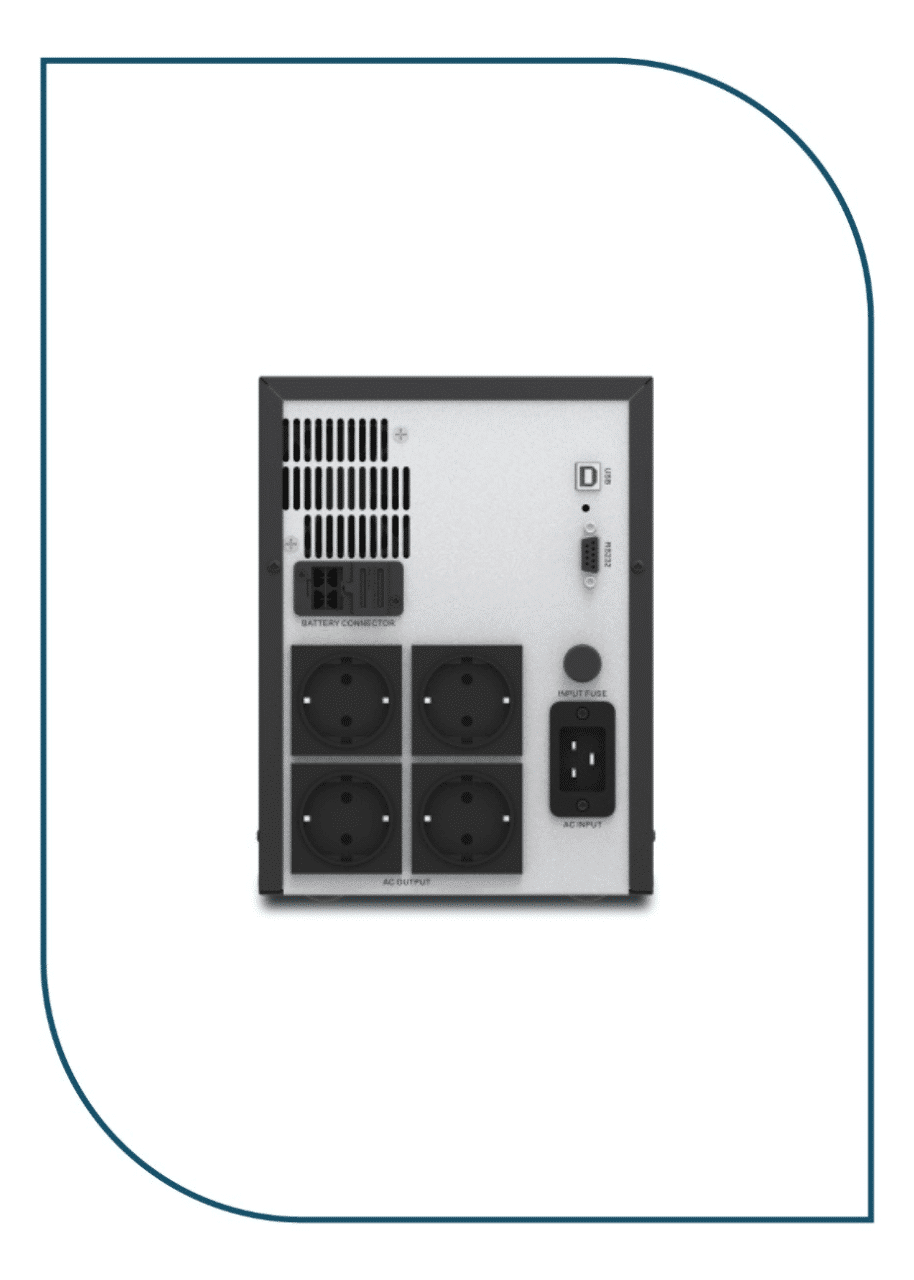 APC Easy UPS 1 Ph Line Interactive, 3kVA, Tower, 230V, 4 Schuko CEE 7 outlets, AVR, LCD (SMV3000AI-GR) - Image 2