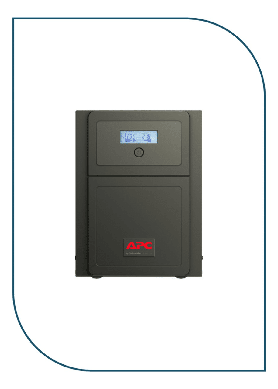 APC Easy UPS 1 Ph Line Interactive, 3kVA, Tower, 230V, 4 Schuko CEE 7 outlets, AVR, LCD (SMV3000AI-GR)