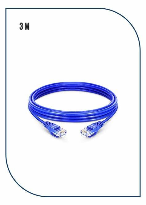 PL-PC-U6-3BL UNSHIELDED CAT6 PATCH CORD W/ T568B WIRING, 3M, LSZH Blue